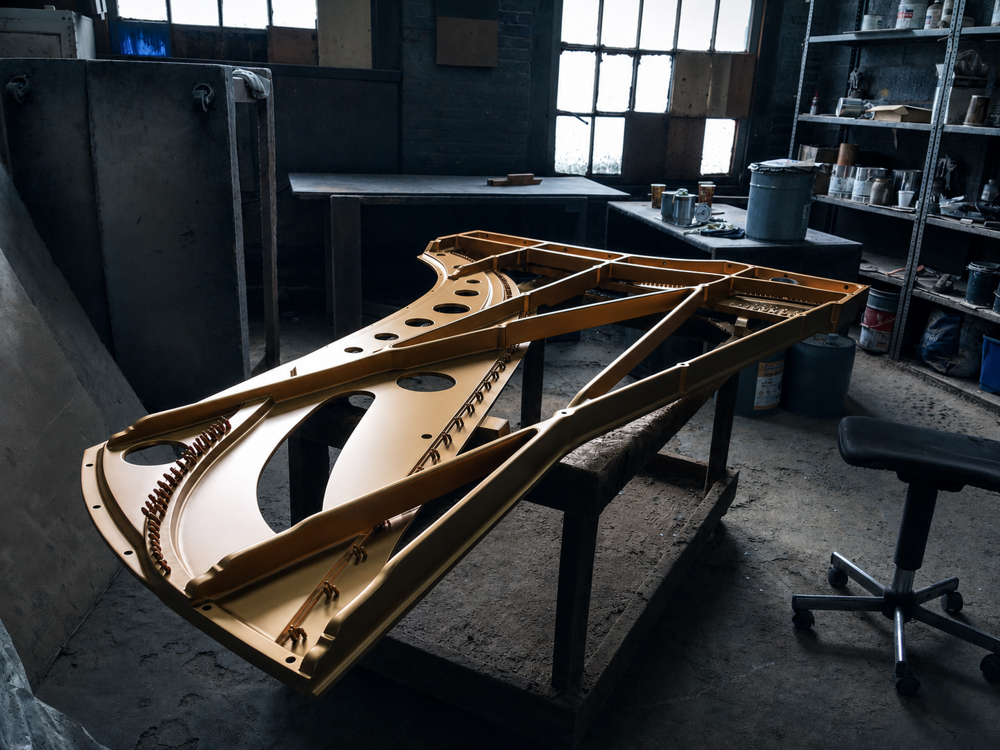 Piano cast iron plate